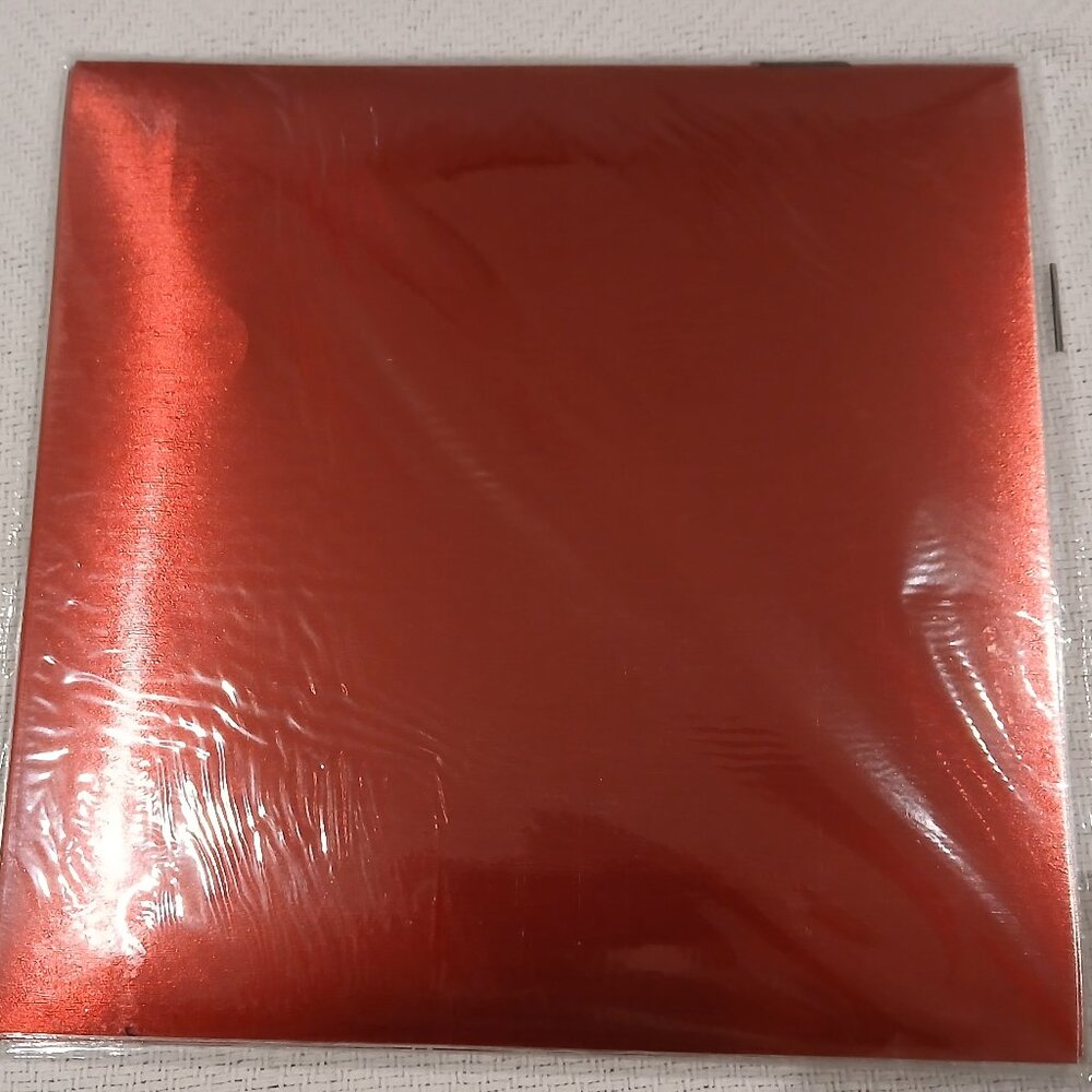American Crafts 12x12 Foil Wood Red Cardstock (12pack) - Individually Wrapped